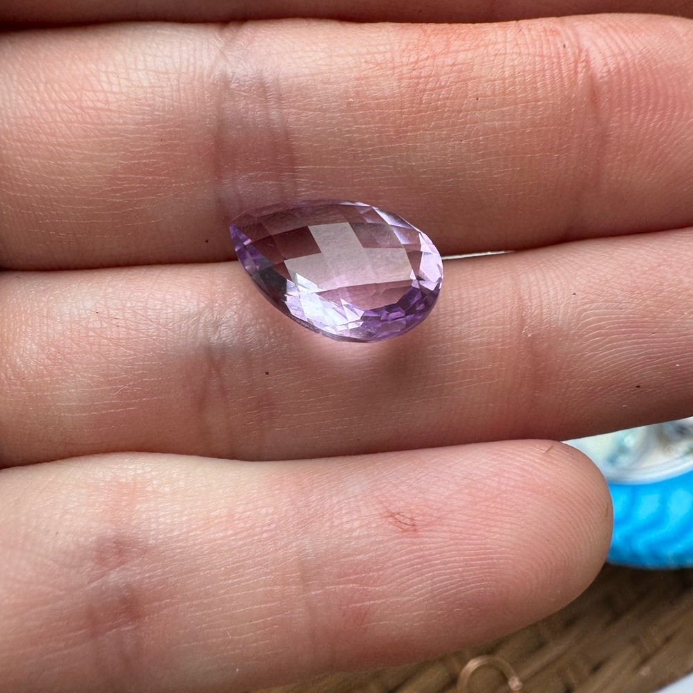 5.25ctw genuine pear amethyst loose in gem jar - Picture 6 of 15